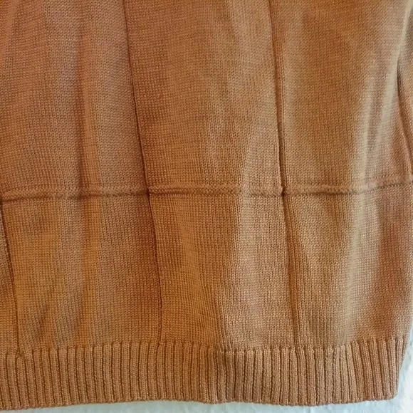 100% Silk Knit Short Sleeved Sweater- Terracotta