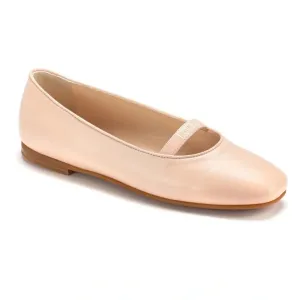 1648 - Nude Soft Leather Flats for Girl/Teen/Women by London Kids