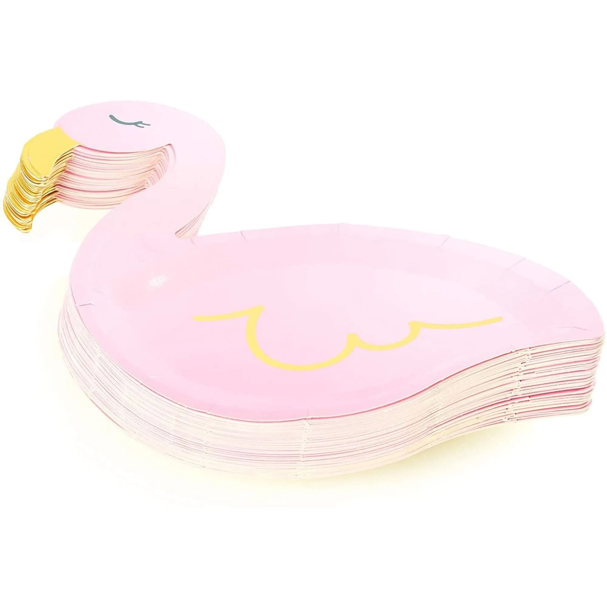 48 Pink Flamingo Party Paper Plates Girl Baby Shower Birthday Supplies