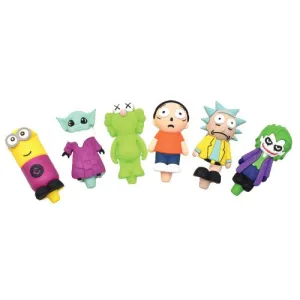 4" Character Silicone Hand Pipes - Styles May Vary - (20 Count Per Jar)