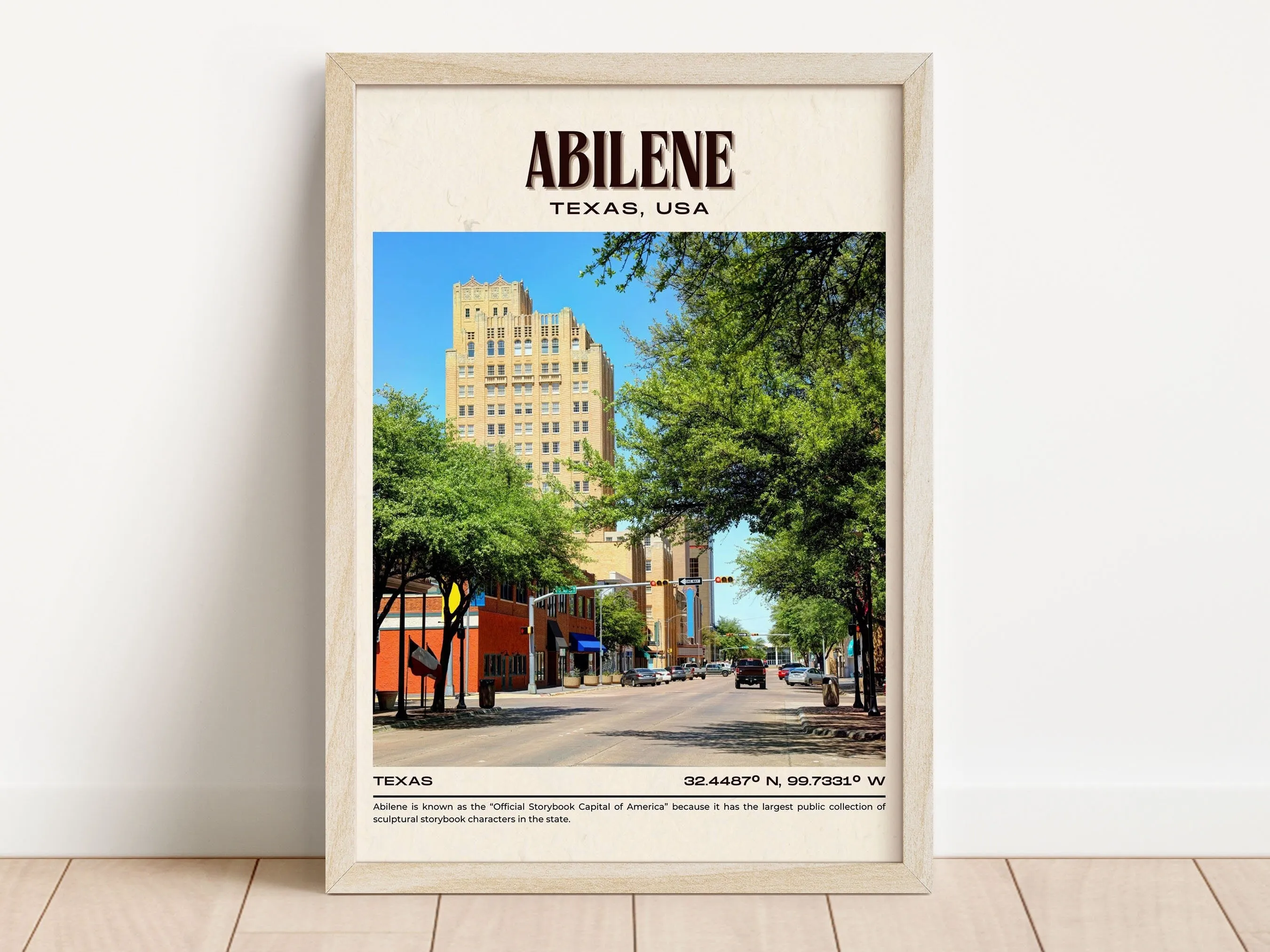 Abilene Vintage Wall Art, Texas, USA