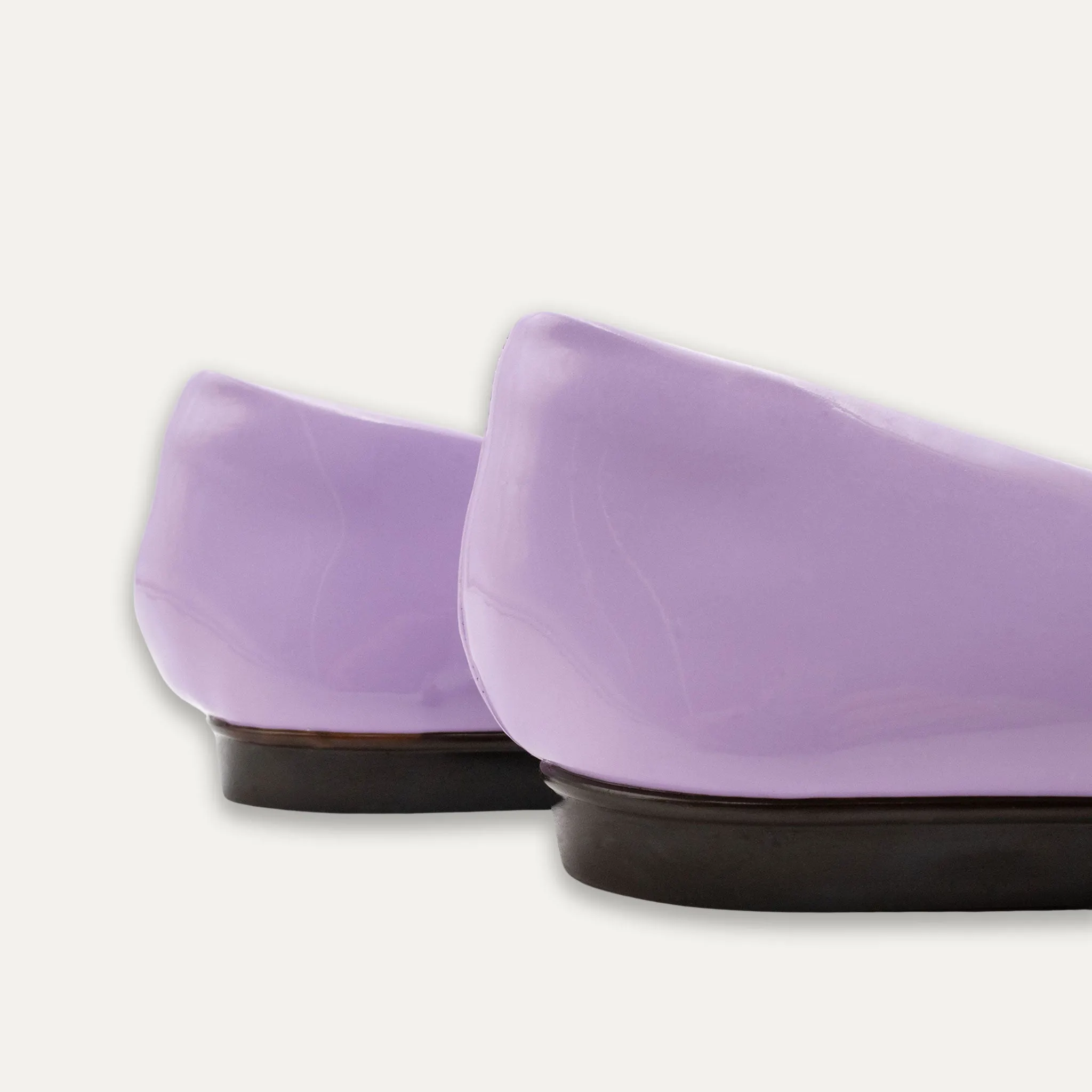 Adel Crystal Buckle Mauve Ballet Flats