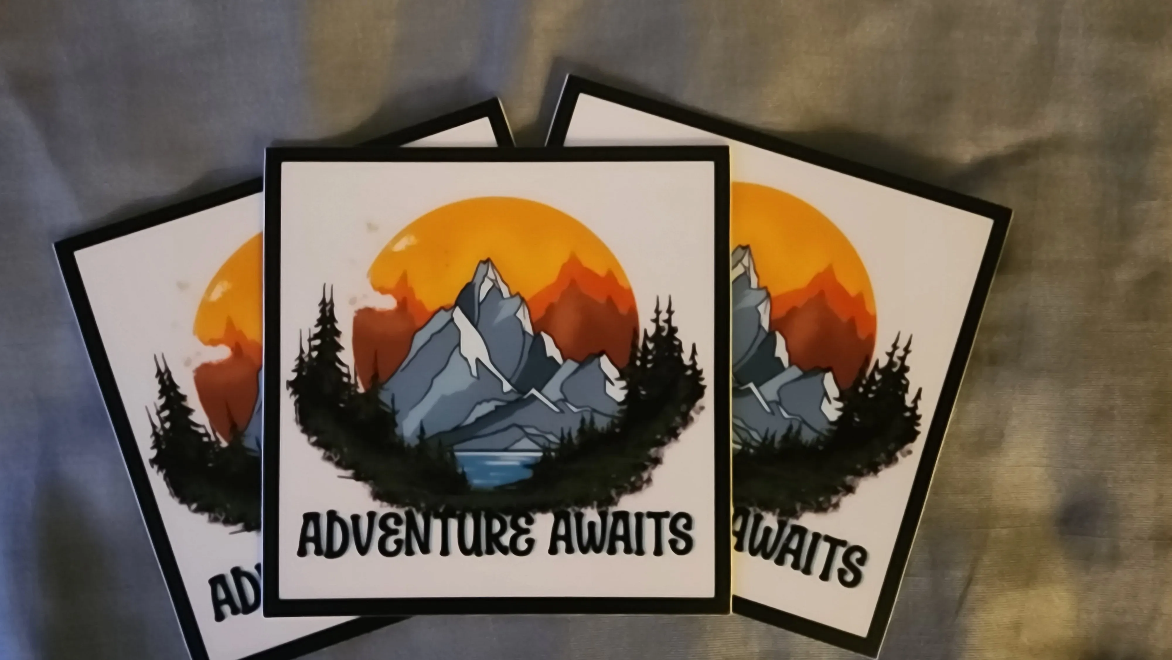 Adventure Awaits Square Stickers