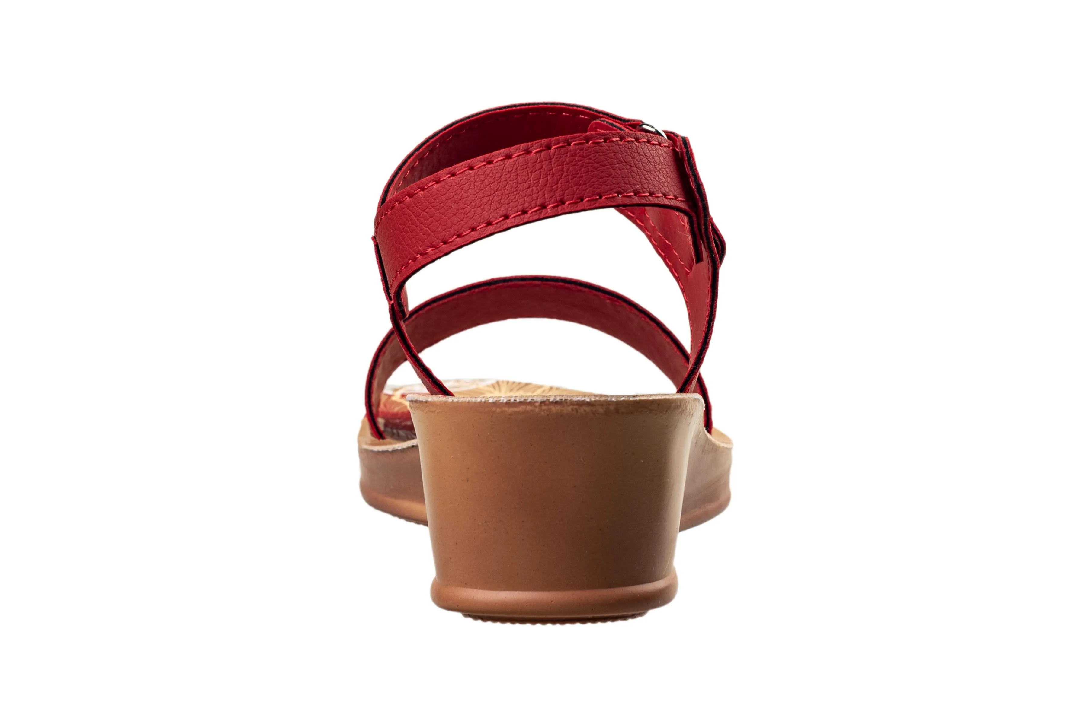 Aeroblu Ladies Red Sandal PU
