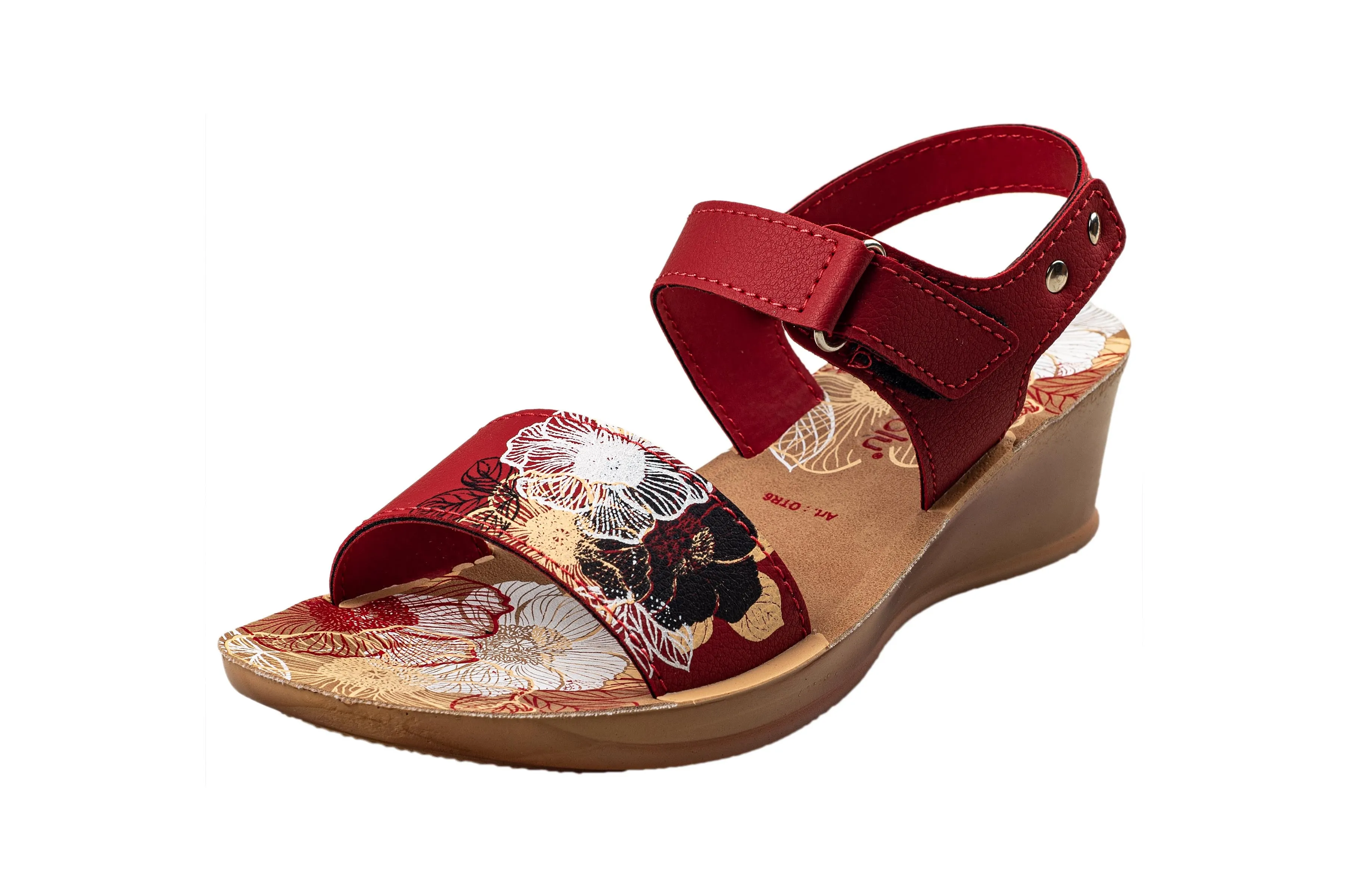 Aeroblu Ladies Red Sandal PU