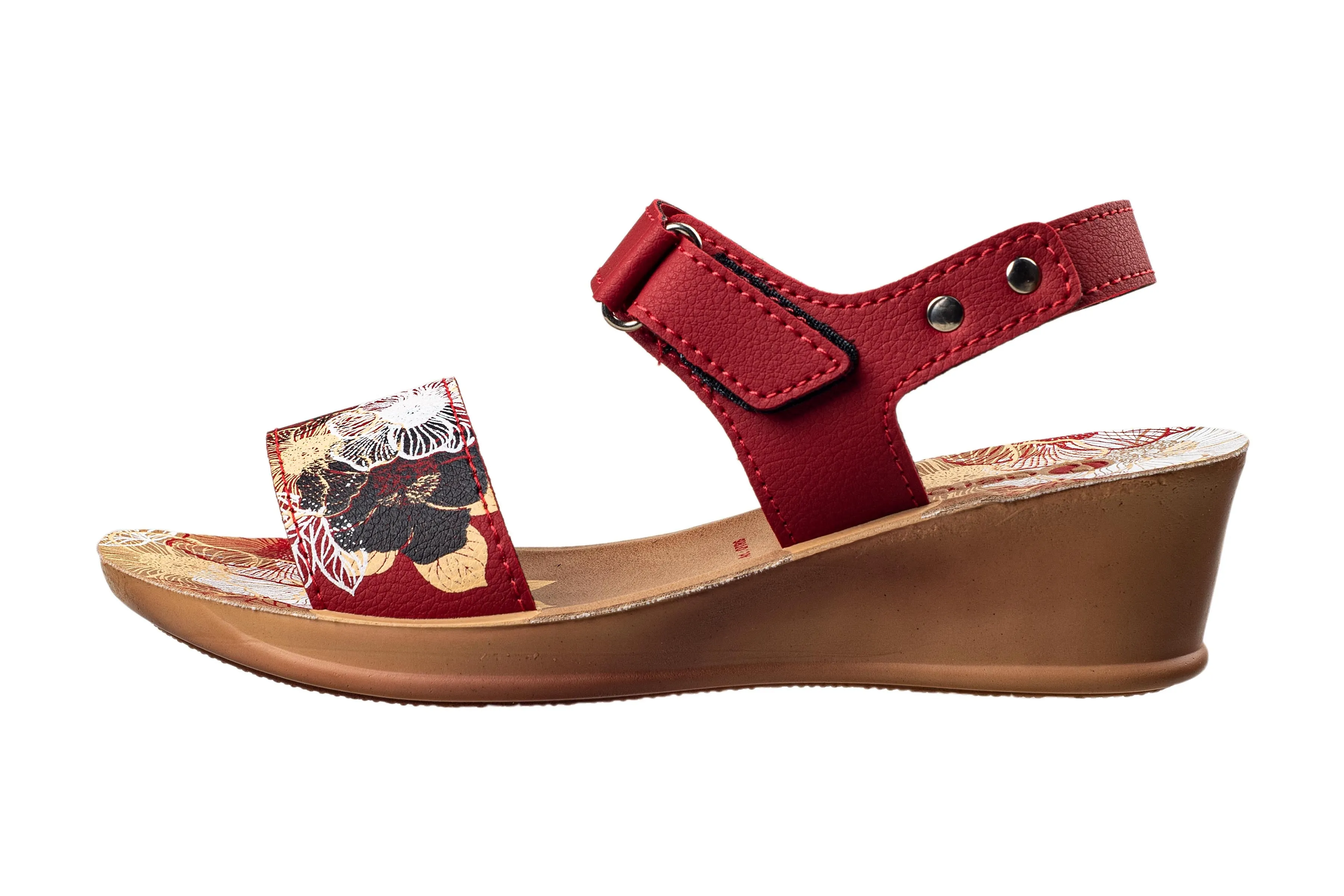 Aeroblu Ladies Red Sandal PU