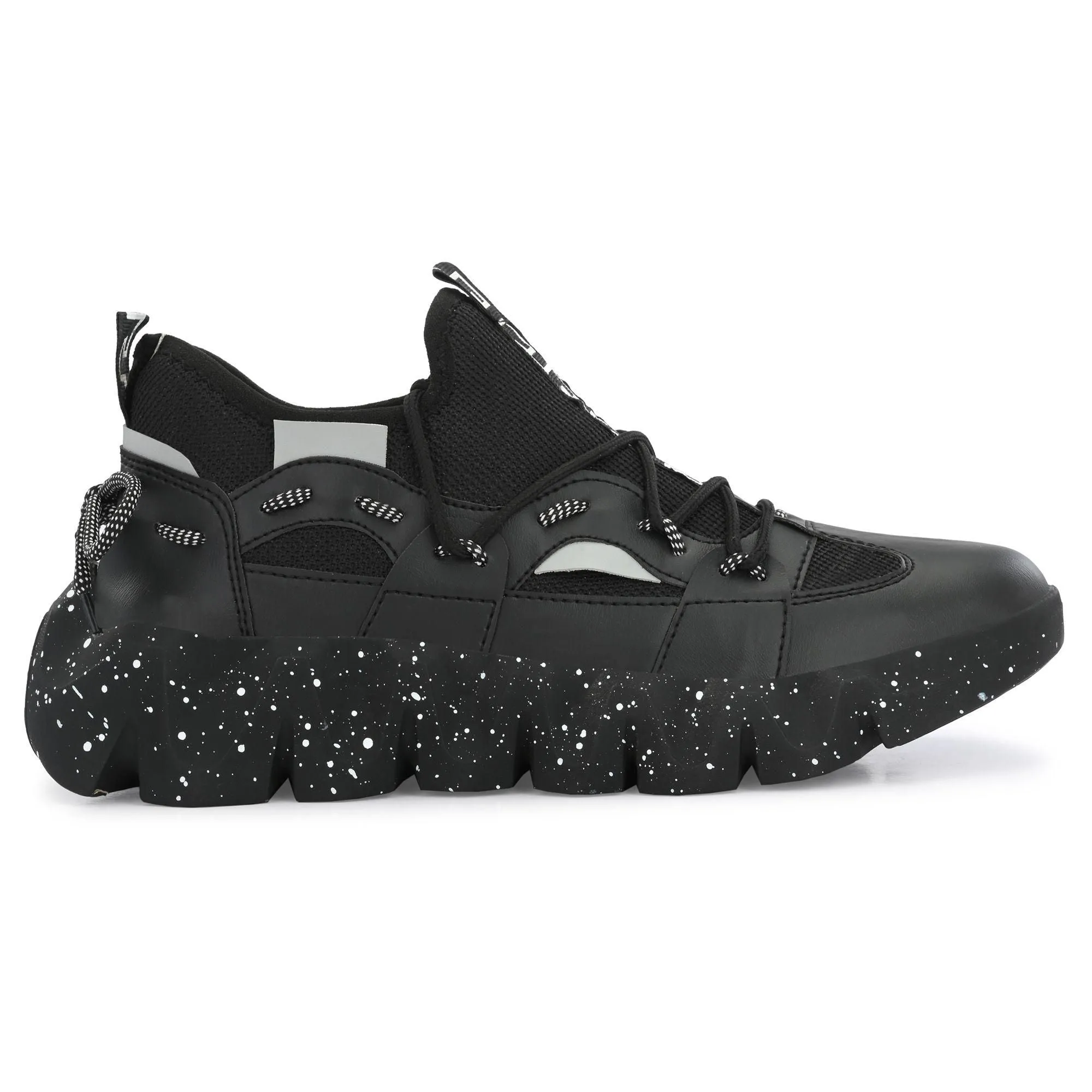 Airbell Black Mesh Lightweight Sports Running Shoes for Men's