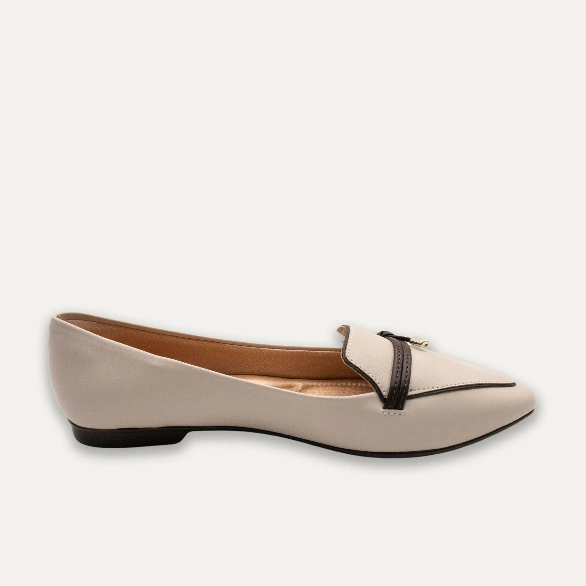 Alia Off-White Knotted Loafers