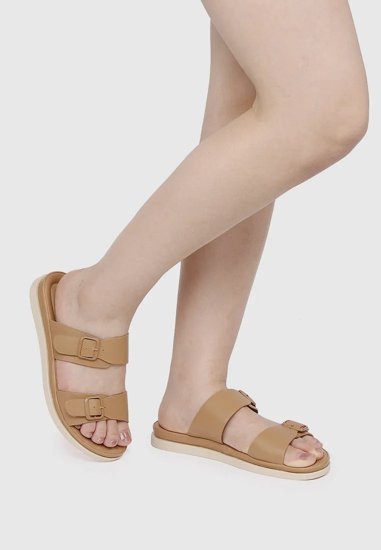 Alora Comfy Sandals (Brown)
