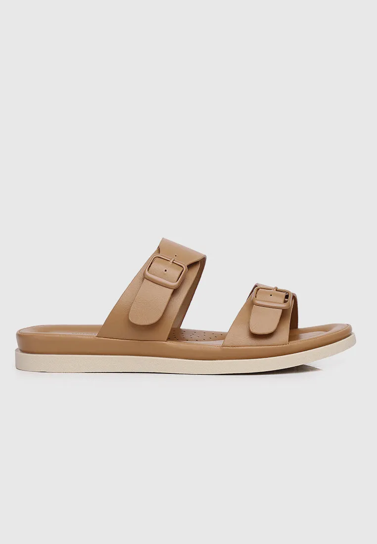 Alora Comfy Sandals (Brown)