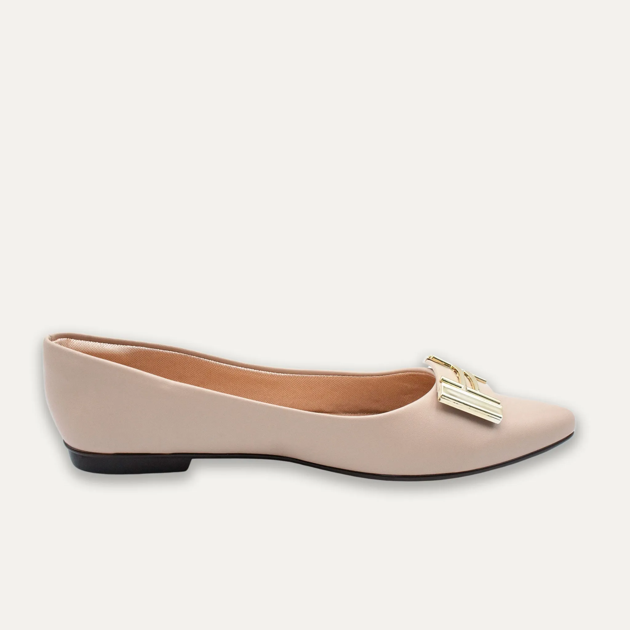Analia Nude Pointed Toe Flats