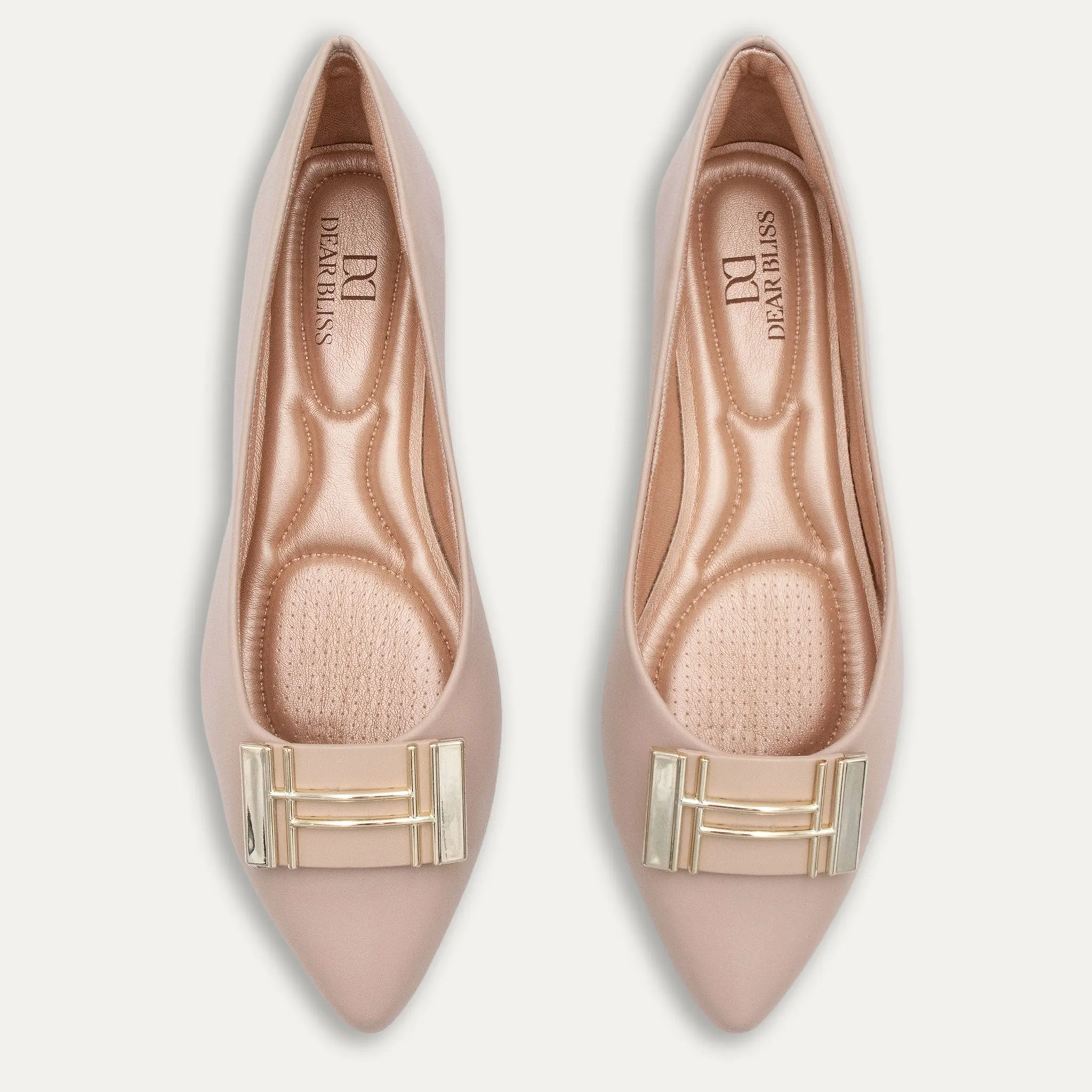 Analia Nude Pointed Toe Flats