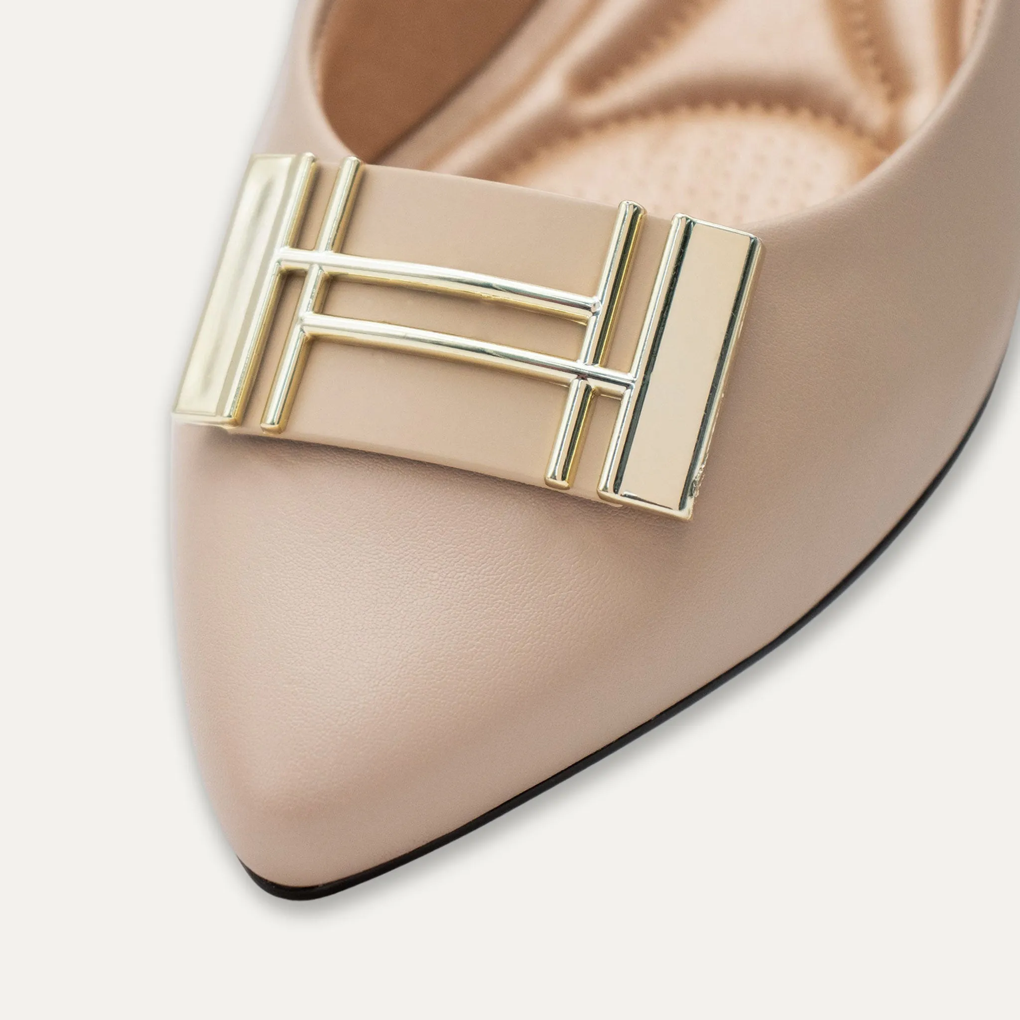 Analia Nude Pointed Toe Flats