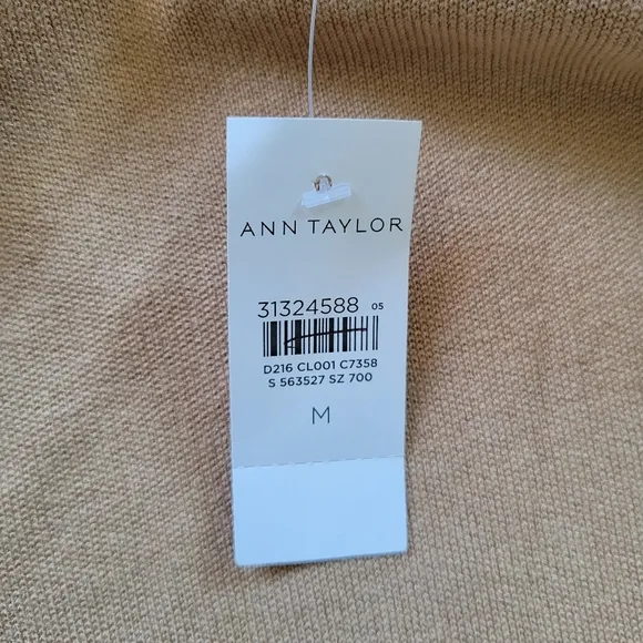 Ann Taylor Tan Zebra Print Mixed-Media Sleeveless Flare Dress NWT Size Medium
