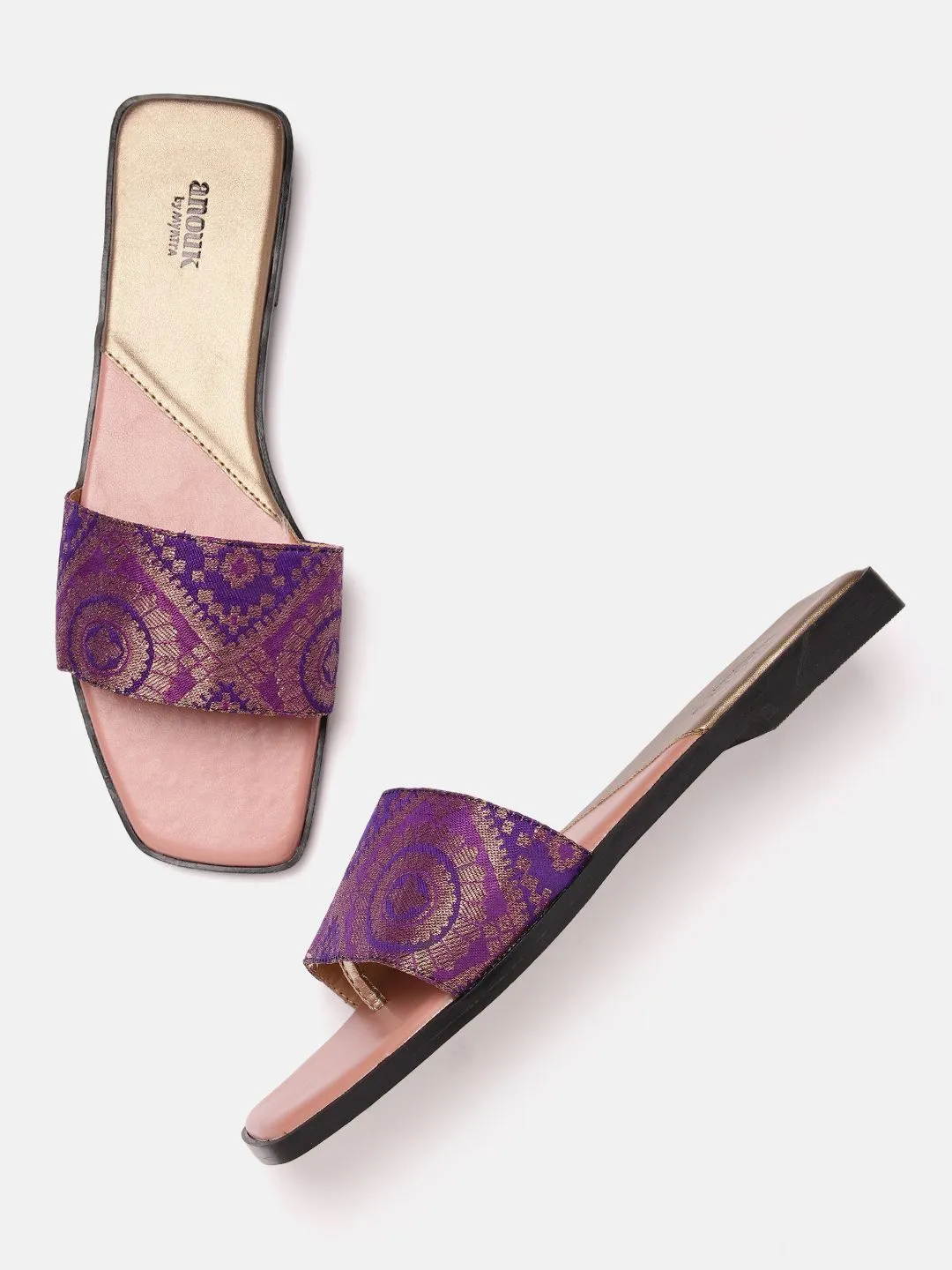Anouk Women Woven Design Ethnic One Toe Flats