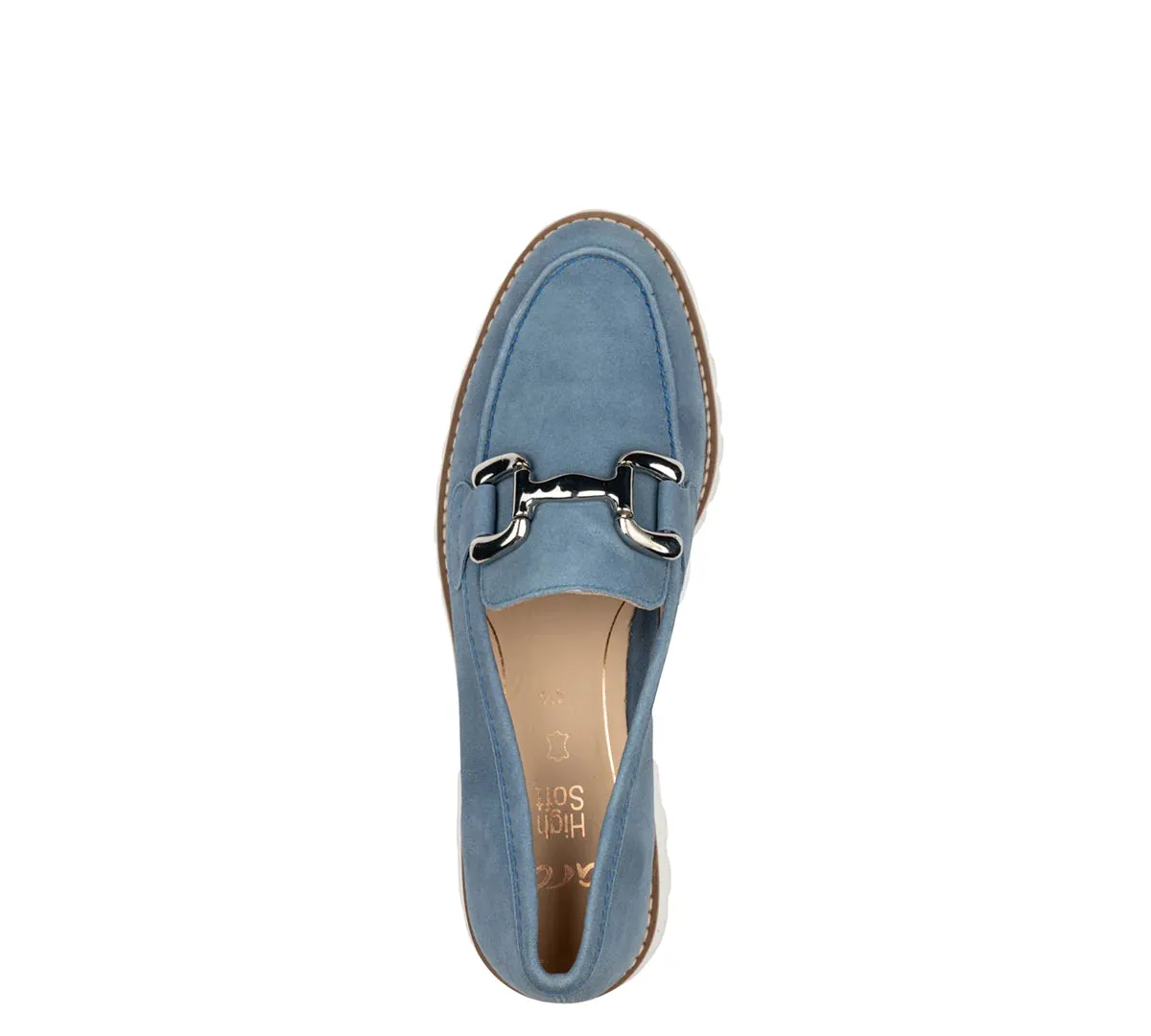 ARA KIANA COOL BLUE BUCKLE CHUNKY SOLE LOAFER