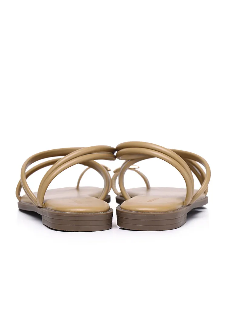 Ariana Strappy Toe Ring Sandals (Caramel)