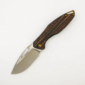 Arius - Non-Flipper - 2022 Blade Show Exclusive - Woven Copper Carbon Fiber Handle