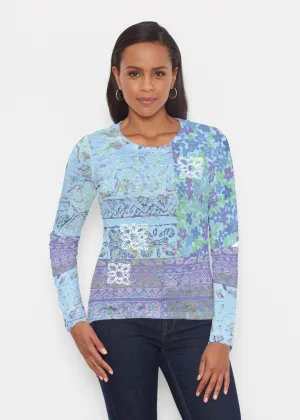 Aspen Aqua (19186) ~ Signature Long Sleeve Crew Shirt