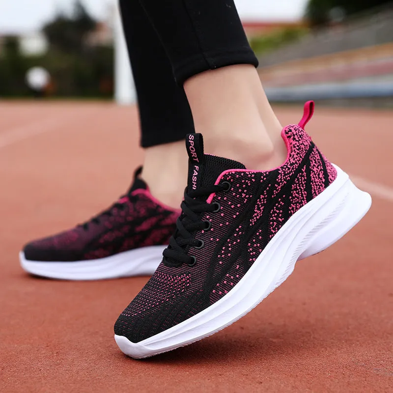 Athletic Shoes - Breathable Mesh Lace Up Athletic