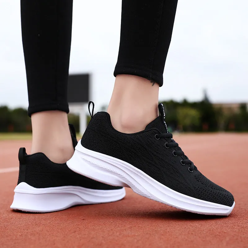 Athletic Shoes - Breathable Mesh Lace Up Athletic
