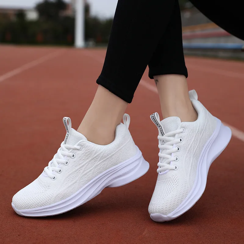 Athletic Shoes - Breathable Mesh Lace Up Athletic