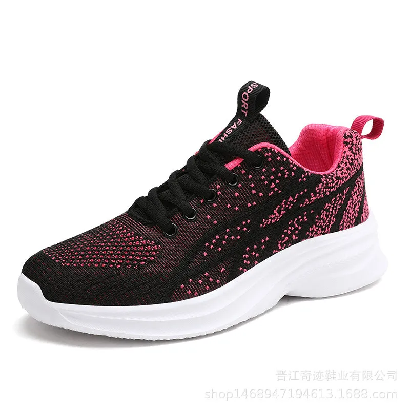 Athletic Shoes - Breathable Mesh Lace Up Athletic