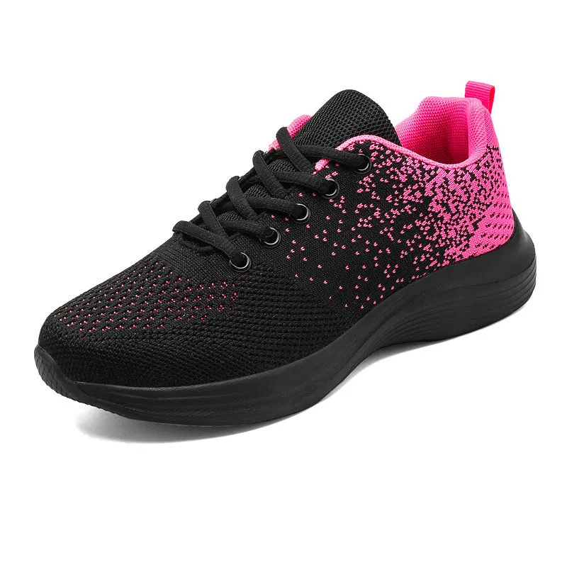 Athletic Shoes - Breathable Mesh Round Toe Athletic