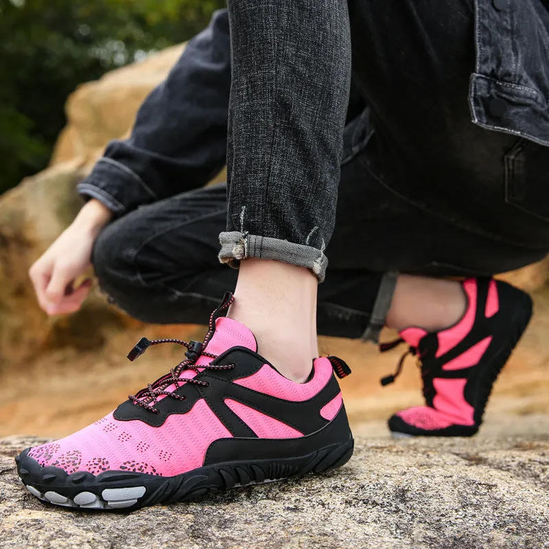 Athletic Shoes - Elastic Lock Laces Mesh Contrast Breathable Athletic