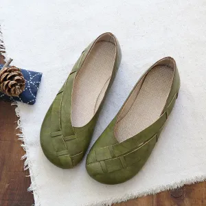Babakud Soft Soled Woven Flat Slip-Ons Shoes