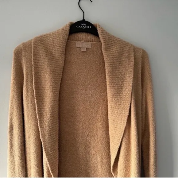Barefoot Dreams Womens Tan Long Sleeve Open FrontCardigan Size XS/Small