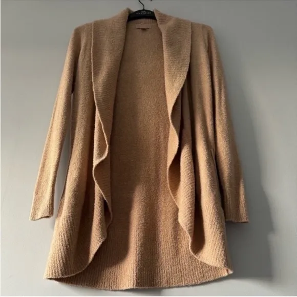 Barefoot Dreams Womens Tan Long Sleeve Open FrontCardigan Size XS/Small