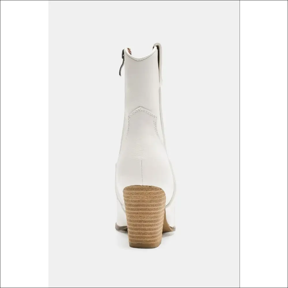 Beast Fashion Faux Leather Block Heel Boots