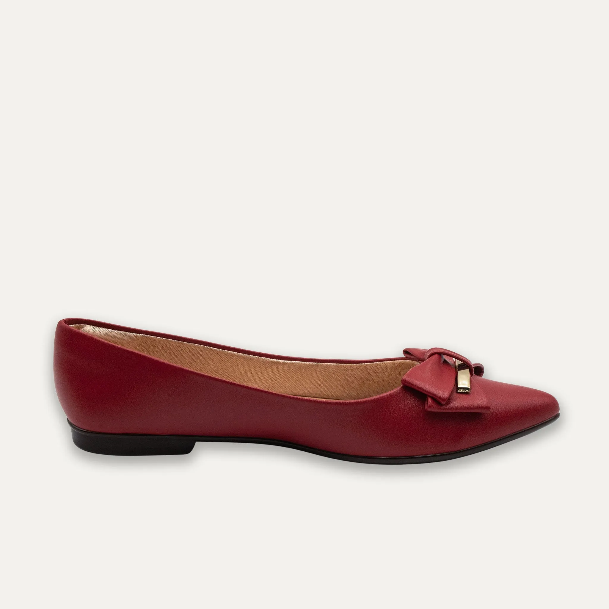 Belkis Red Pointed Toe Flats