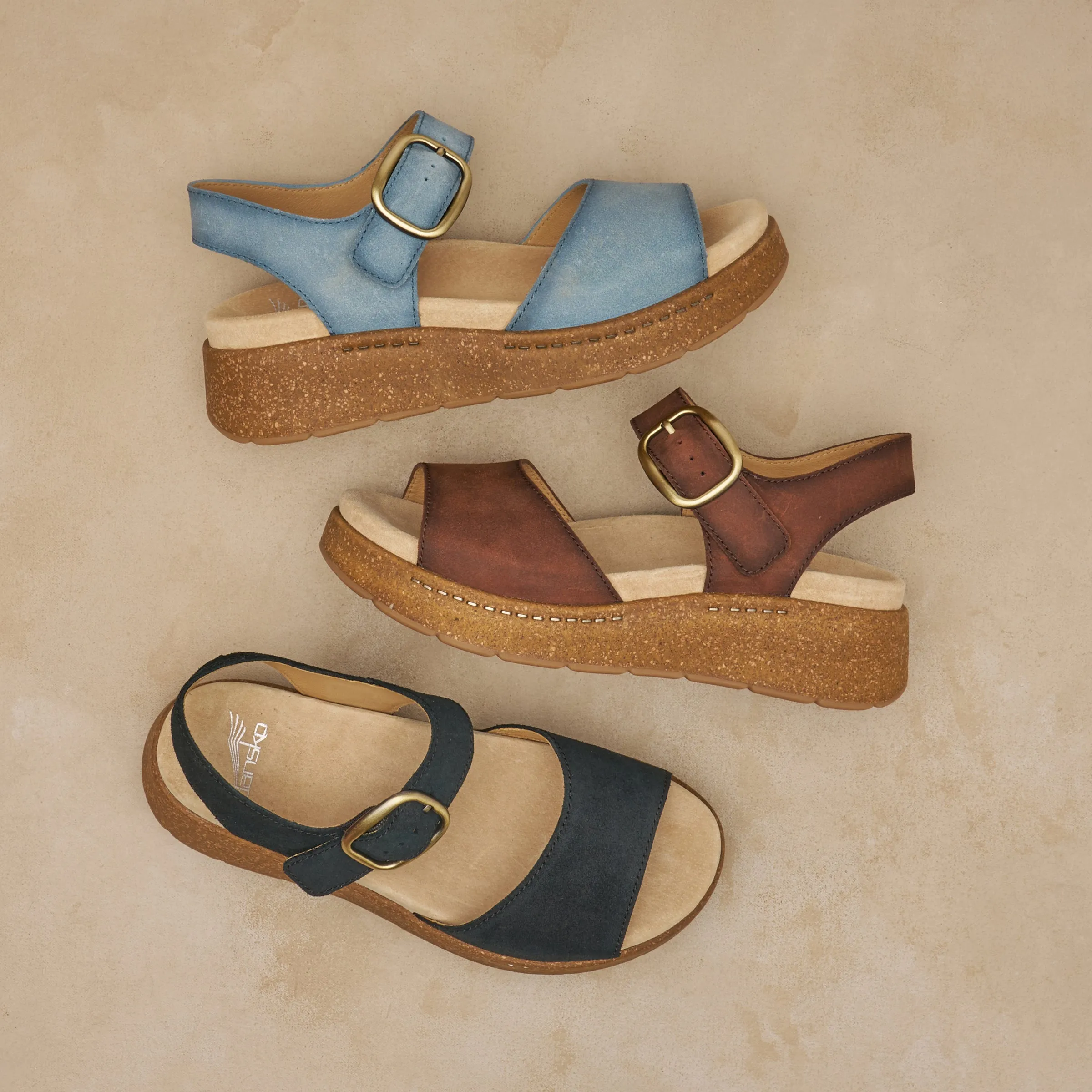Bianca Blue Burnished Suede