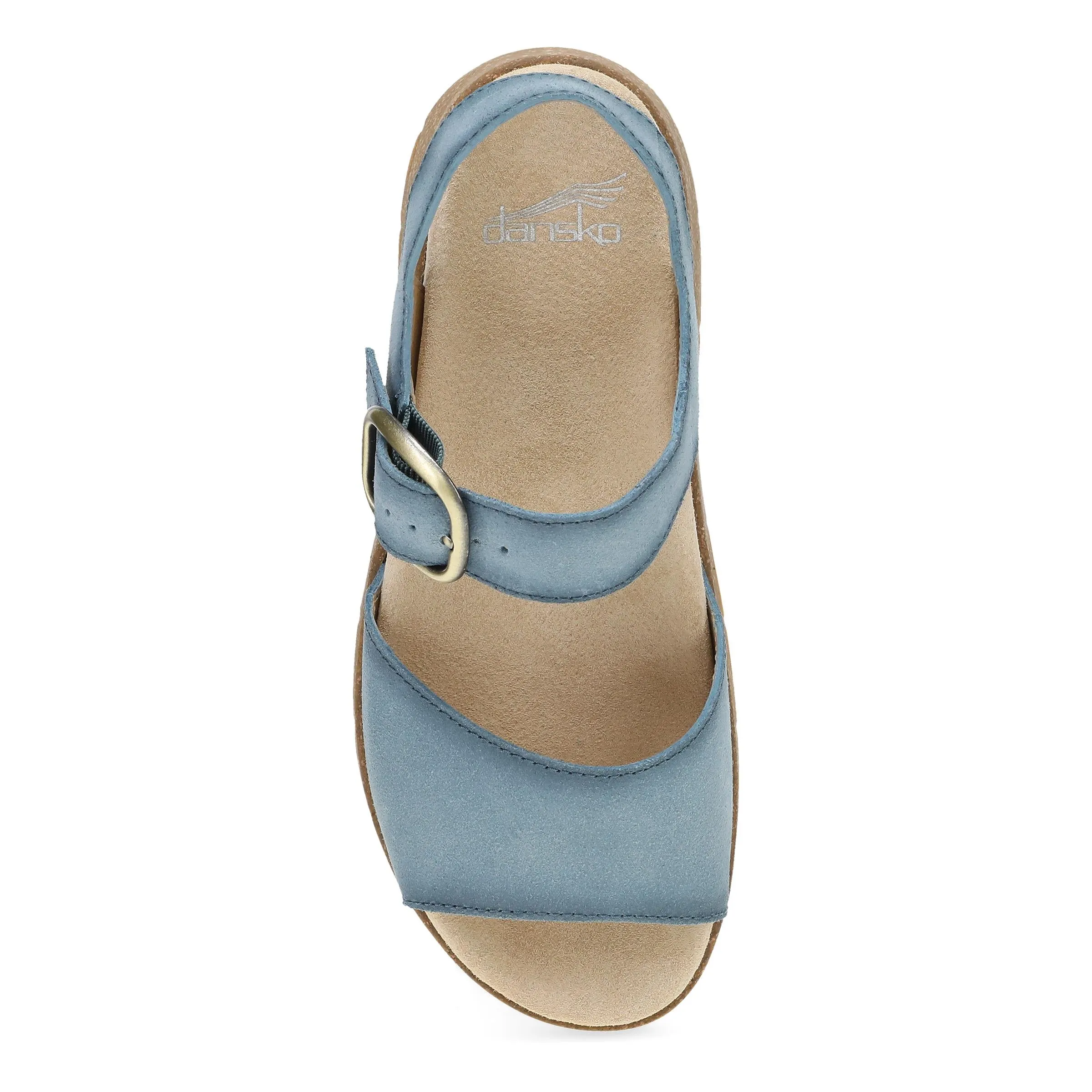 Bianca Blue Burnished Suede