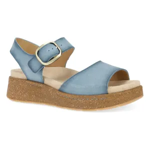 Bianca Blue Burnished Suede
