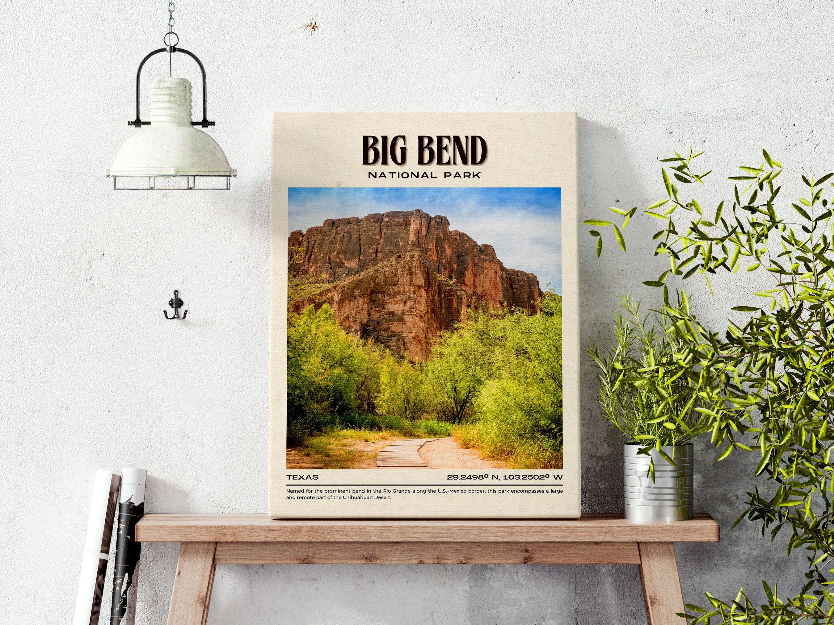 Big Bend National Park Vintage Wall Art, Texas, USA