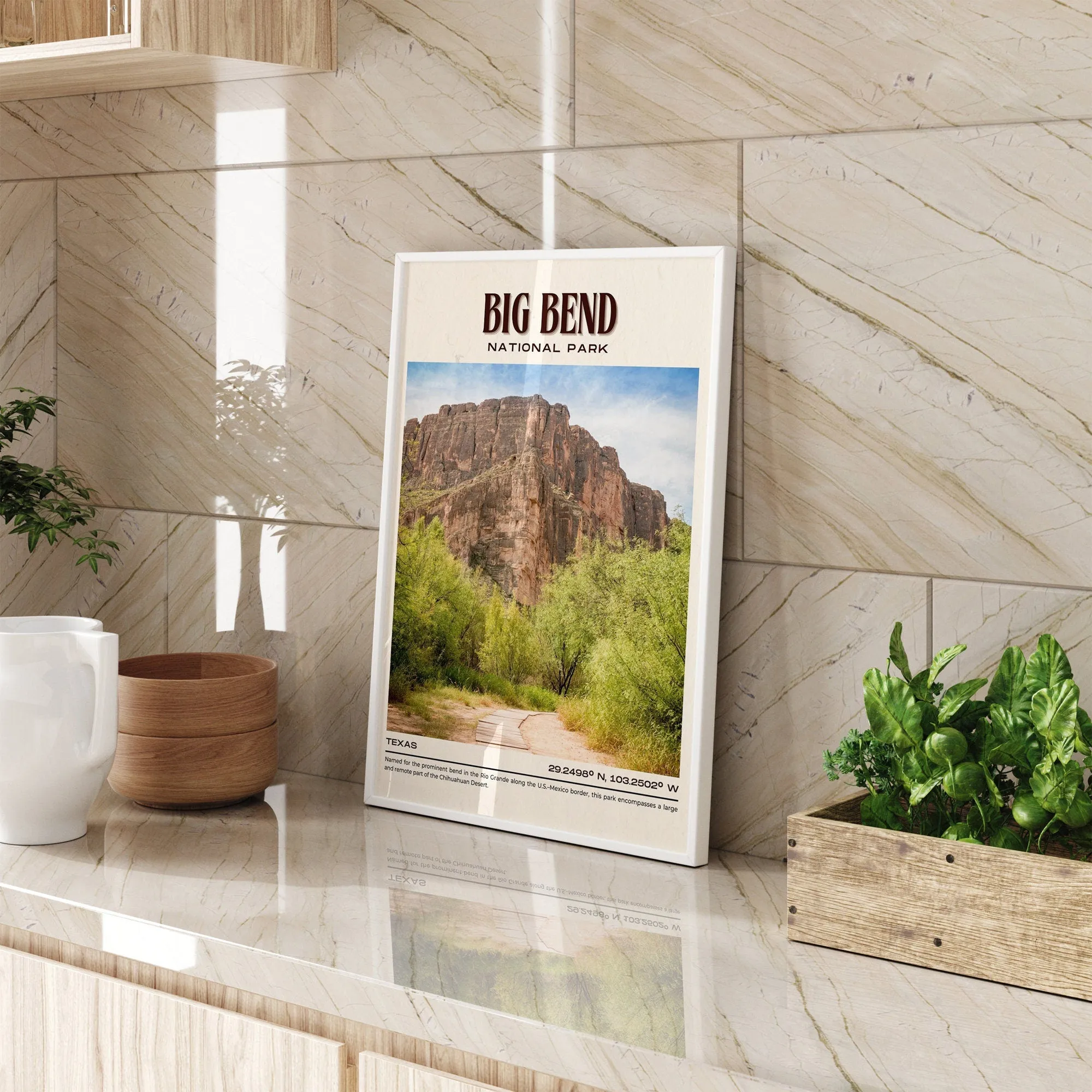 Big Bend National Park Vintage Wall Art, Texas, USA
