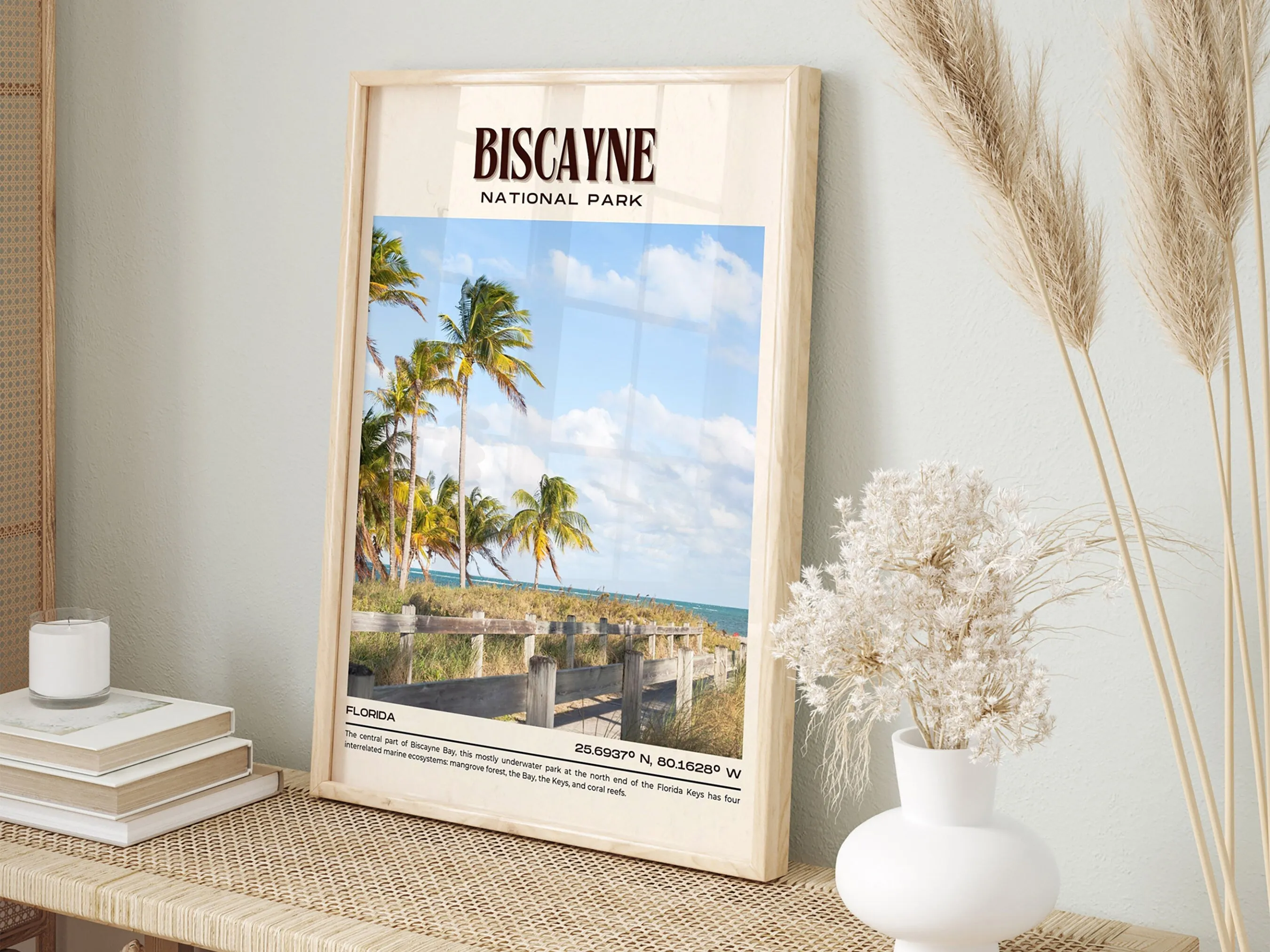 Biscayne National Park Vintage Wall Art, Florida, USA