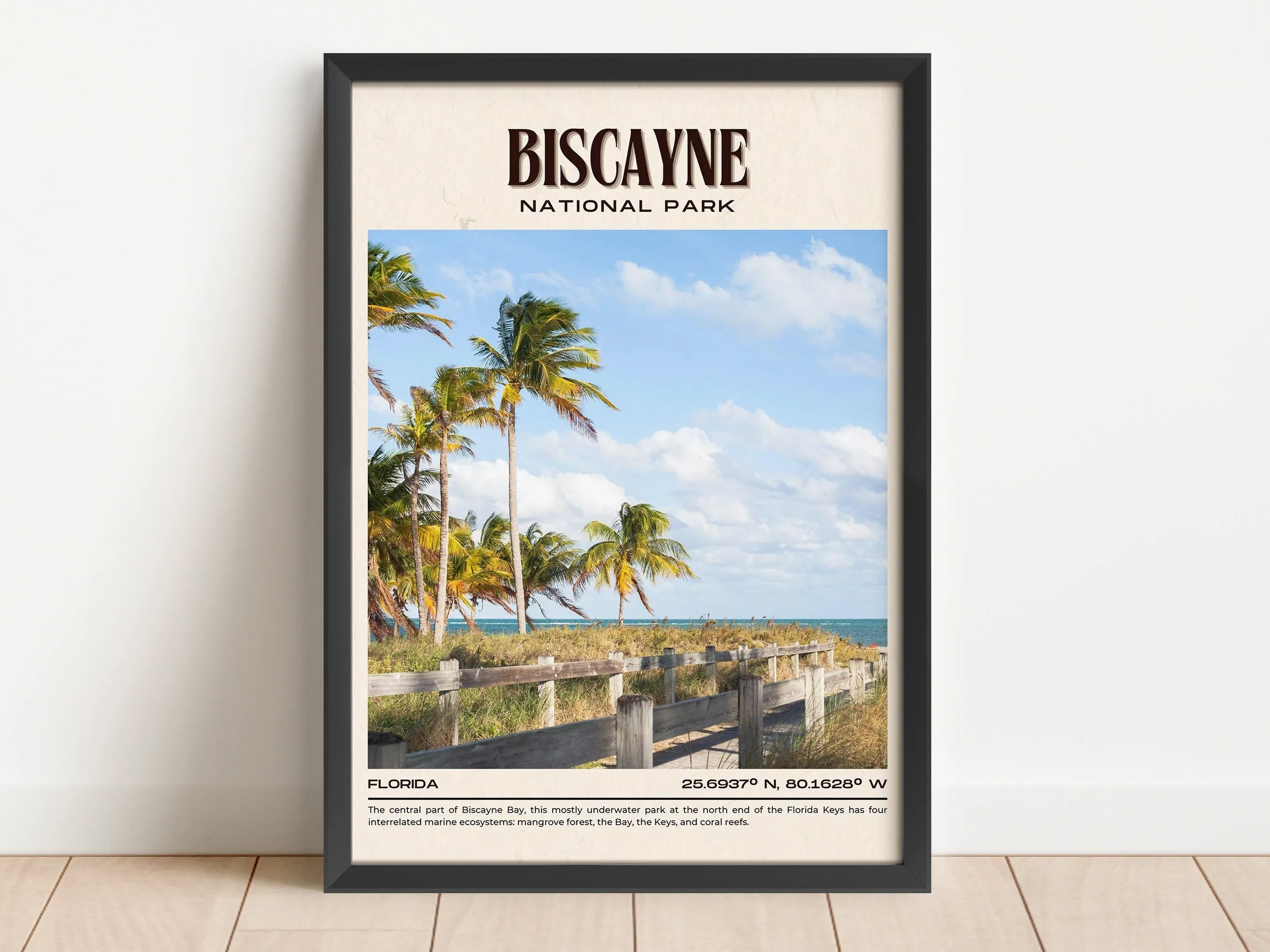 Biscayne National Park Vintage Wall Art, Florida, USA