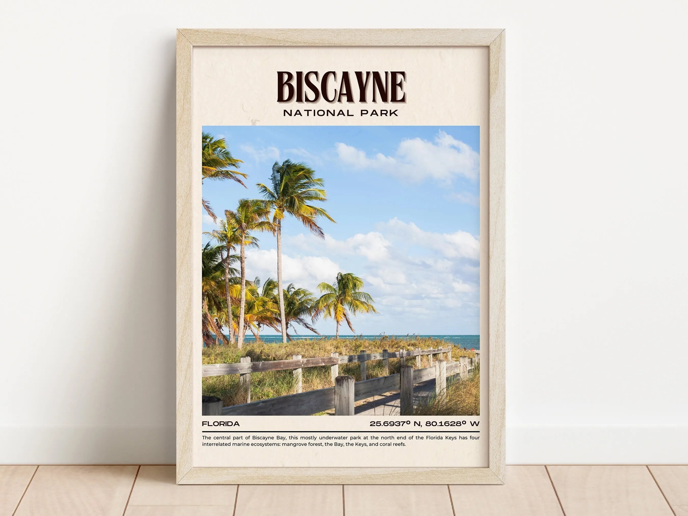 Biscayne National Park Vintage Wall Art, Florida, USA
