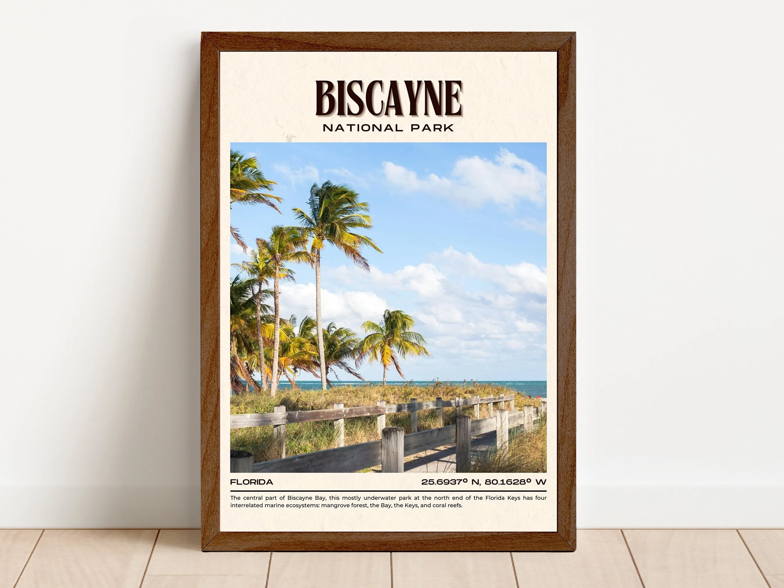 Biscayne National Park Vintage Wall Art, Florida, USA