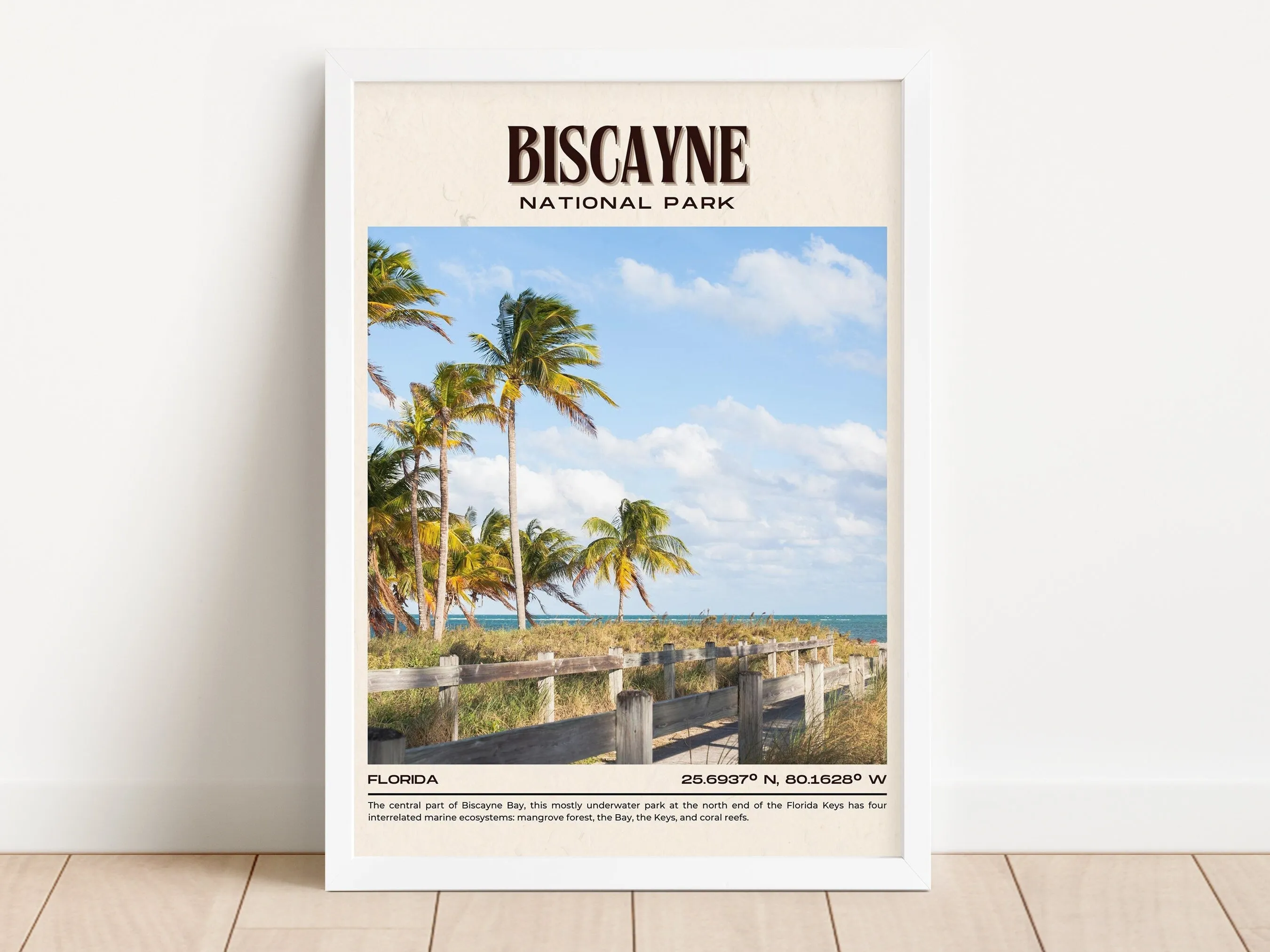 Biscayne National Park Vintage Wall Art, Florida, USA