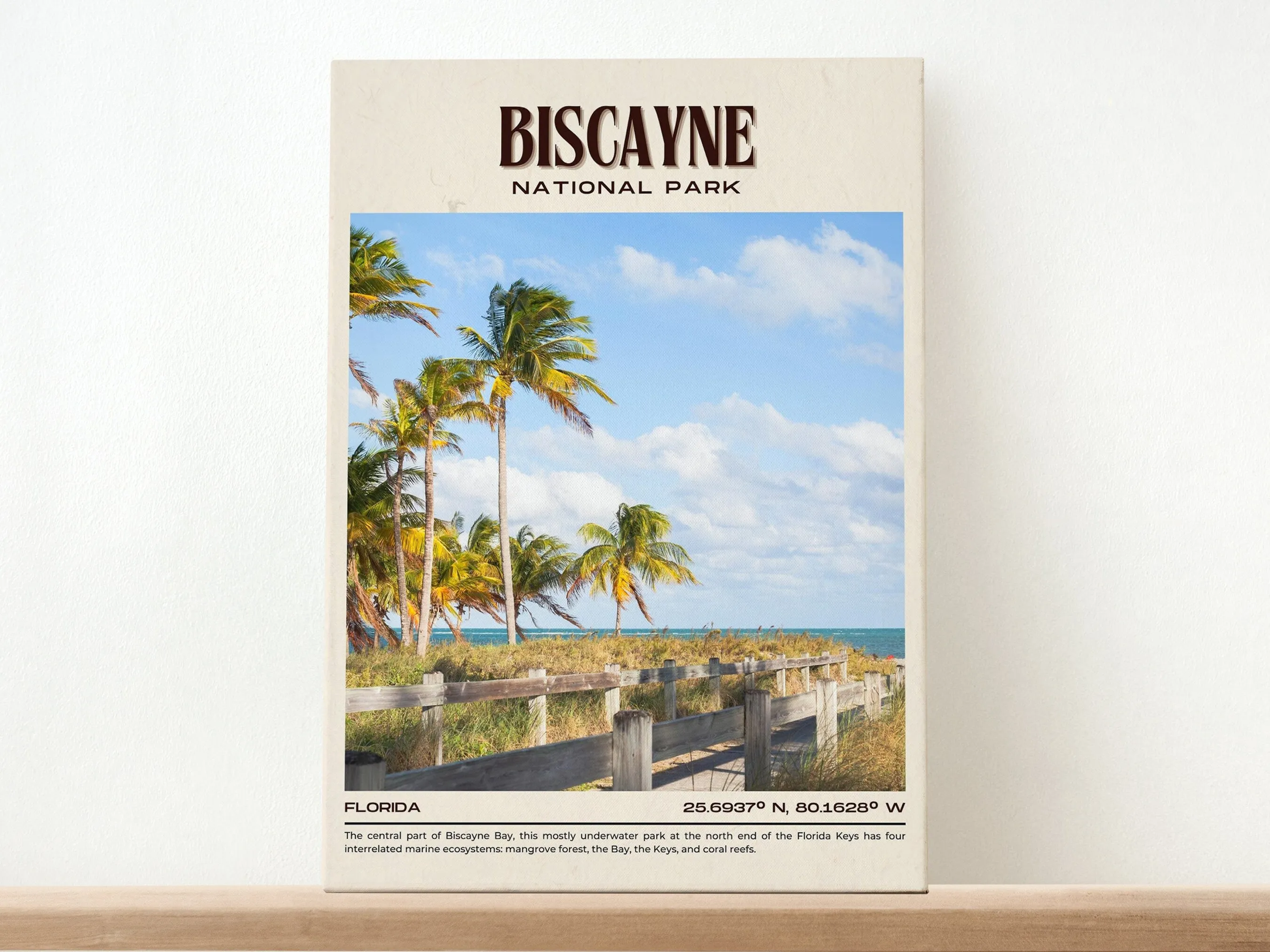 Biscayne National Park Vintage Wall Art, Florida, USA