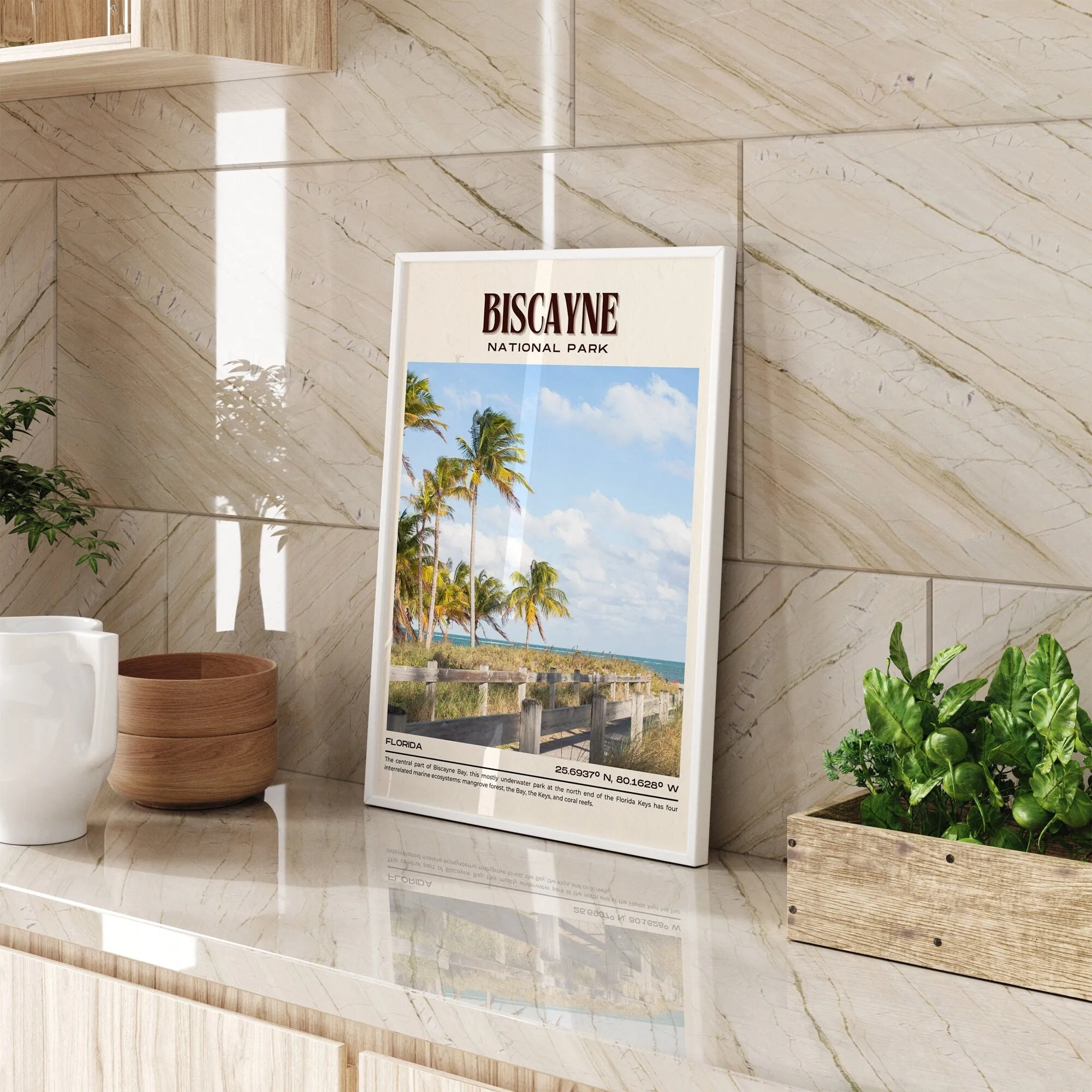 Biscayne National Park Vintage Wall Art, Florida, USA