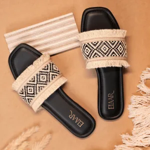 Black Boho Flats
