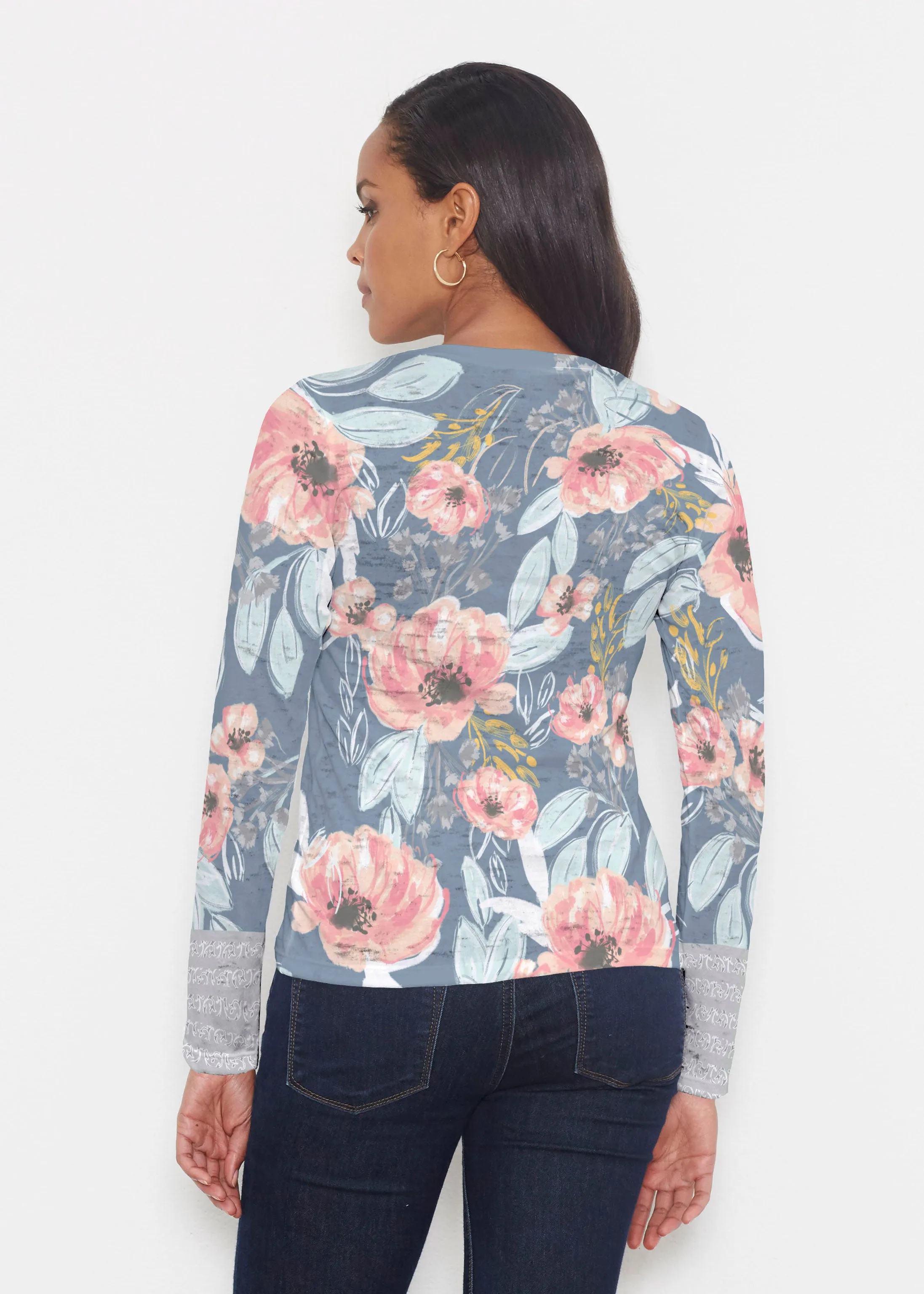 Blossoming Blooms (16226) ~ Signature Long Sleeve Crew Shirt