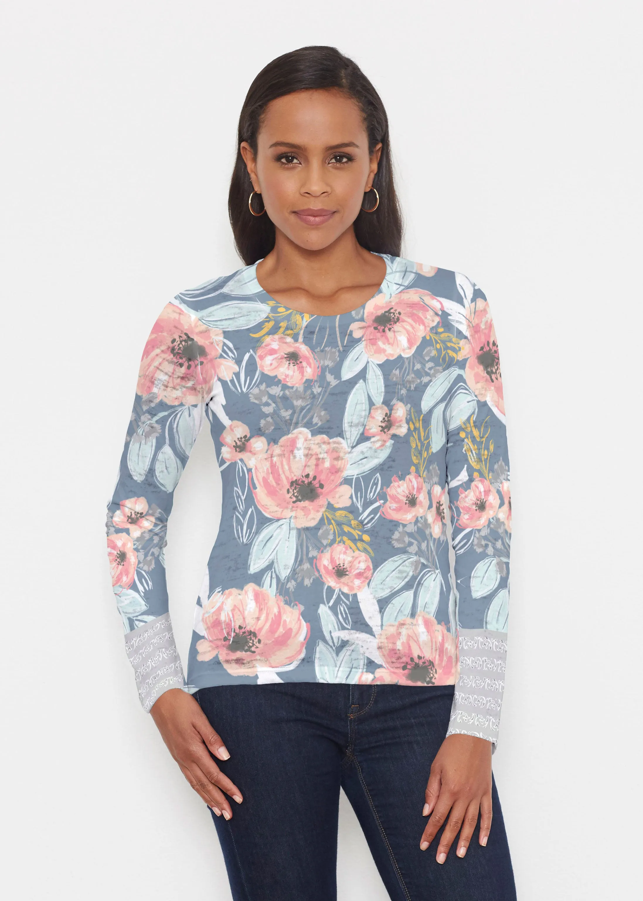 Blossoming Blooms (16226) ~ Signature Long Sleeve Crew Shirt