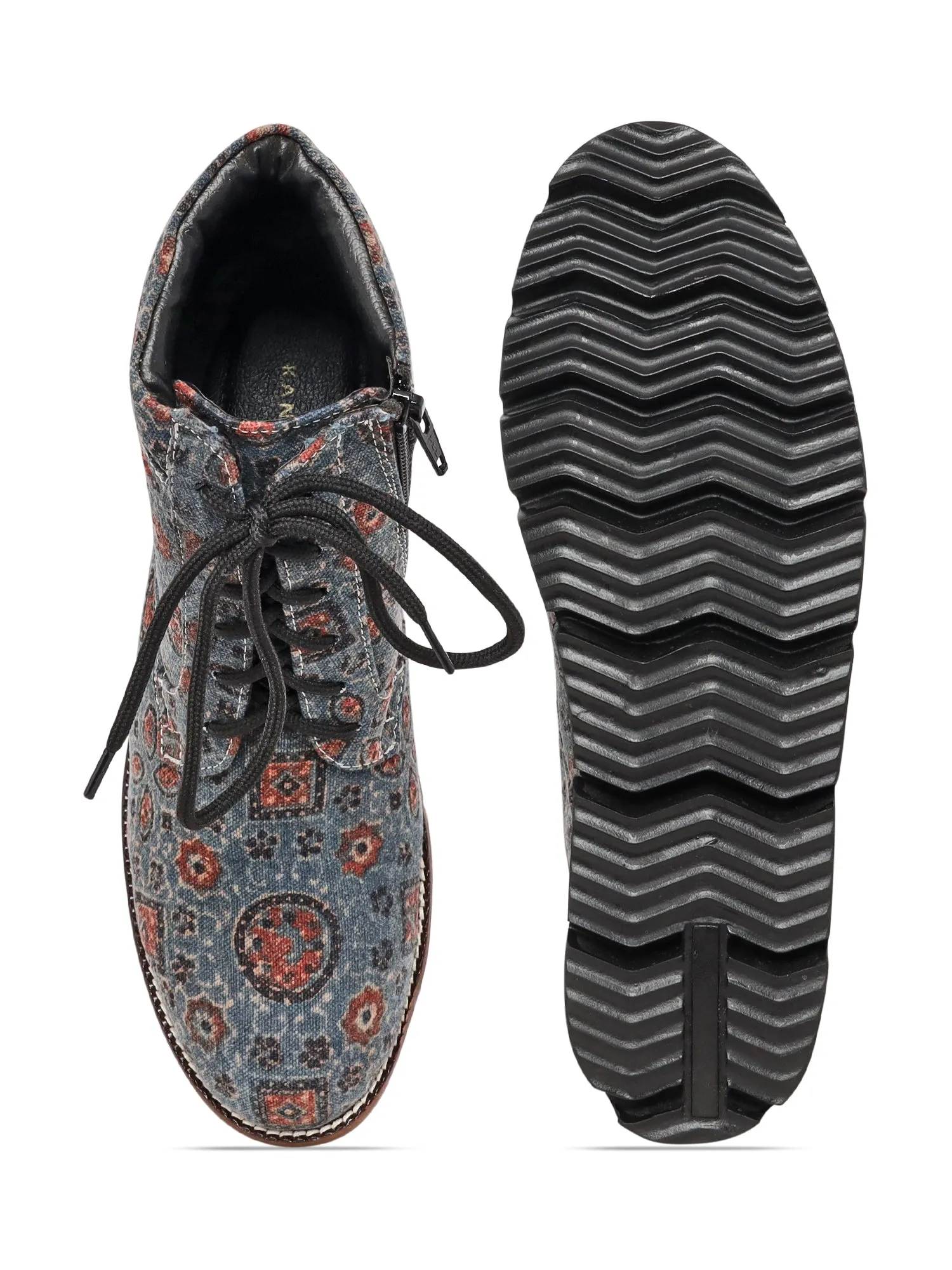 Blue Ajrakh Boots